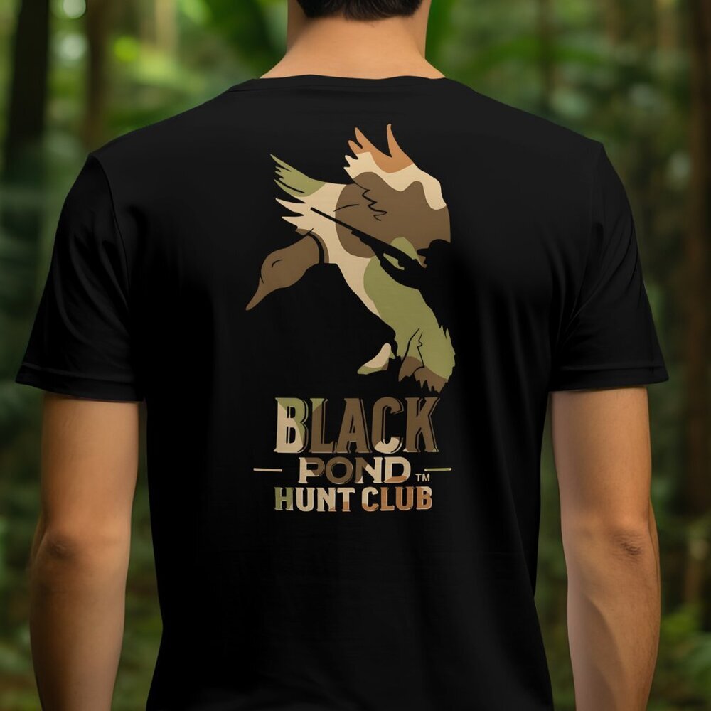 Black Pond Duck Hunt Club T-shirt Black Unisex